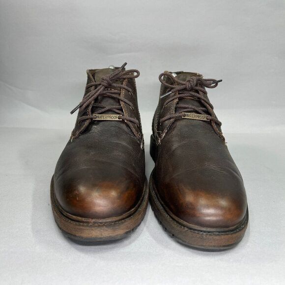 Dockers Men's Size 10.5 Brown Leather Waterproof Chukka Boots - Picture 2 of 12